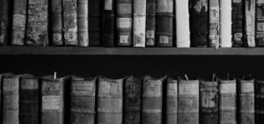 Черно-белая книжная полка
