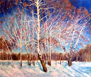 картина Грабаря "Февральская лазурь"