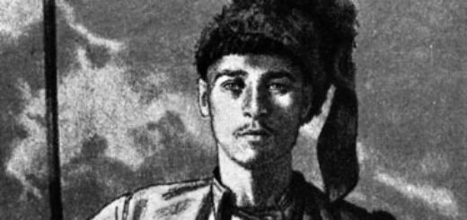 Андрий из повести "Тарас Бульба", черно-белая картинка