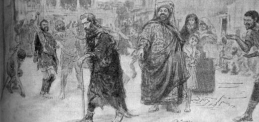 Пророк, Лермонтов, иллюстрация черно-белая