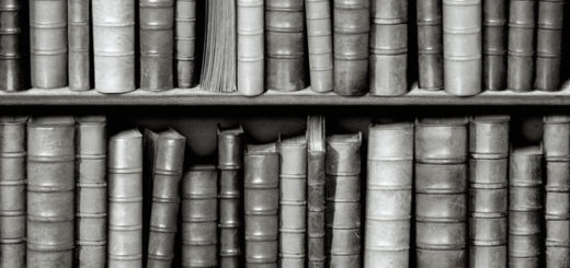 книжная полка, книги, черно-белое фото