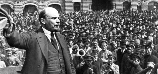 Ленин на выступлении, революция 1917 года