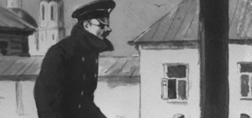 Человек в футляре идет по улице