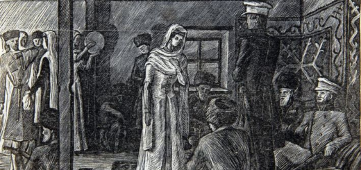 Бэла и Печорин в ауле