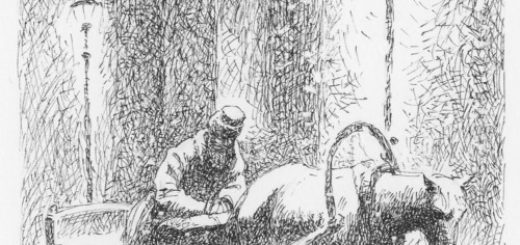 иллюстрация к рассказу Чехова Тоска, Иона и лошадь